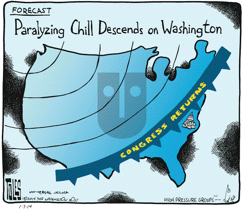 Tom Toles on Tuesday January 7, 2014 Comic Strip