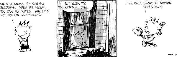 Calvin and Hobbes - Wednesday March 30, 1994 Comic Strip