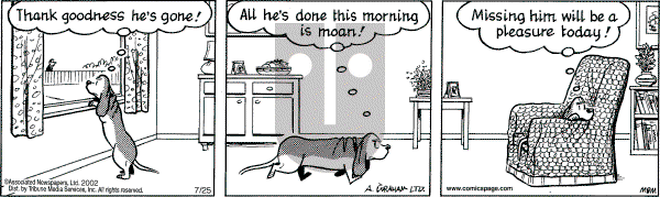 Fred Basset on Thursday July 25, 2002 Comic Strip