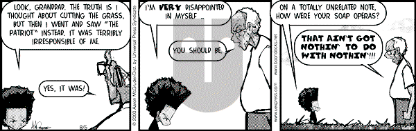 The Boondocks on Saturday March 8, 2008 Comic Strip