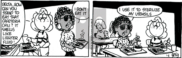 Luann on Wednesday January 6, 1988 Comic Strip