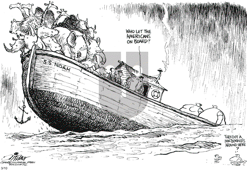 Pat Oliphant on Wednesday March 10, 2004 Comic Strip