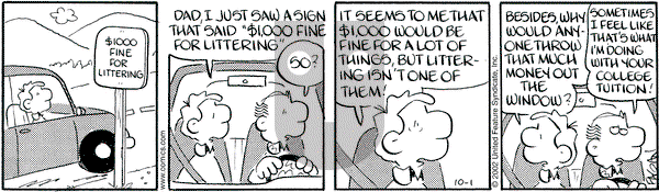 Drabble on Tuesday October 1, 2002 Comic Strip