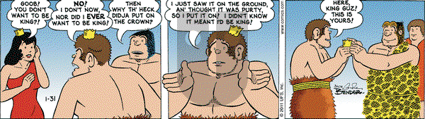 Alley Oop on Monday January 31, 2011 Comic Strip