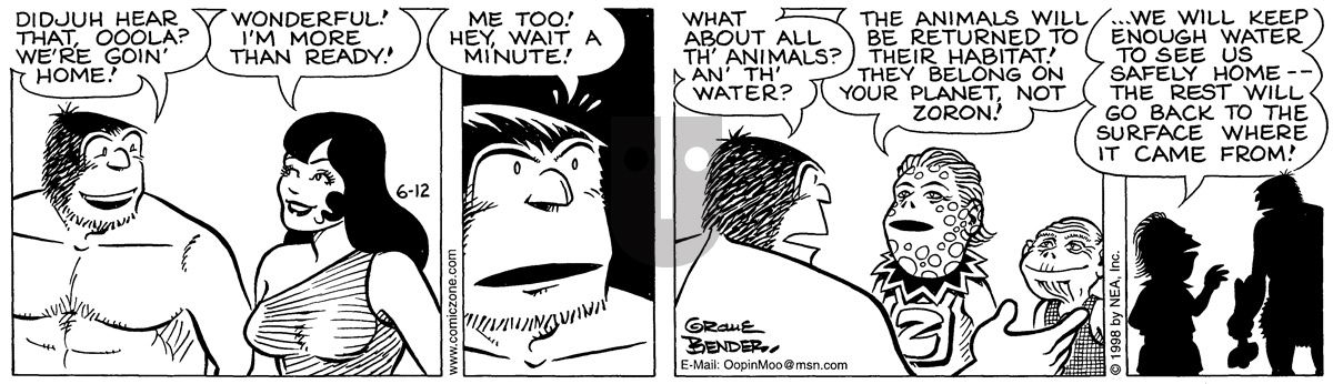 Alley Oop - Friday June 12, 1998 Comic Strip