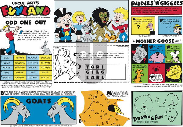Uncle Art's Funland on Sunday June 26, 2022 Comic Strip