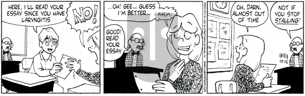 Luann on Tuesday October 15, 2002 Comic Strip