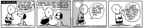 Peanuts on Friday February 10, 1956 Comic Strip