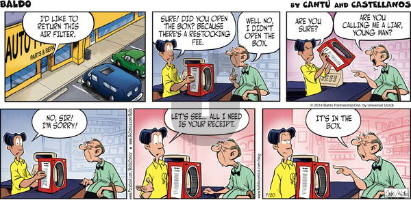 Baldo on Sunday July 20, 2014 Comic Strip