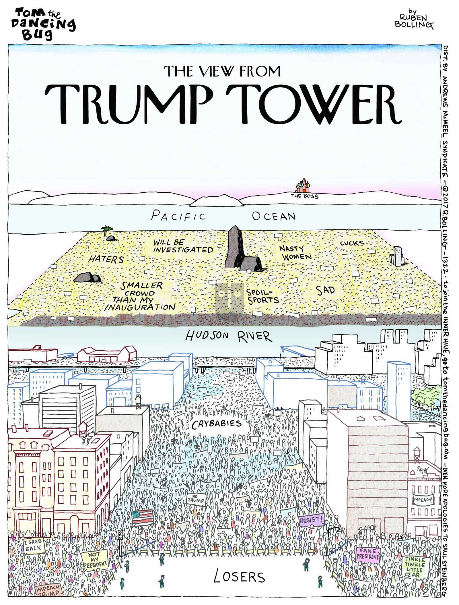 Tom the Dancing Bug on Monday January 23, 2017 Comic Strip