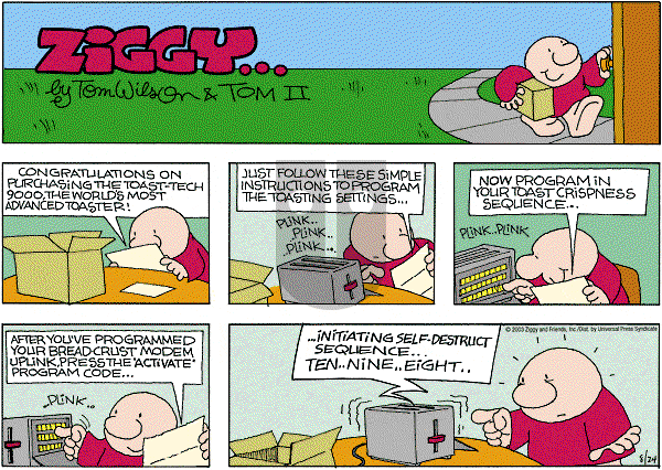 Ziggy - Sunday August 24, 2003 Comic Strip