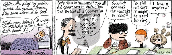 Cul de Sac on Friday September 9, 2016 Comic Strip