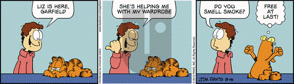 Garfield on Friday August 16, 2013 Comic Strip