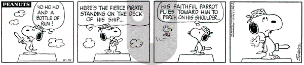 Peanuts on Monday August 14, 1972 Comic Strip