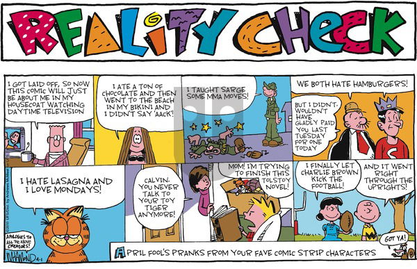 Reality Check on Sunday April 1, 2018 Comic Strip