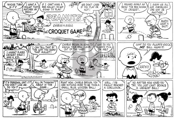 Peanuts on Sunday October 11, 1953 Comic Strip