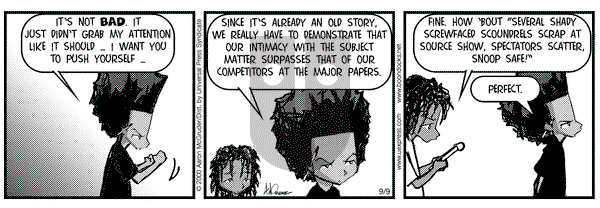 The Boondocks on Saturday September 9, 2000 Comic Strip