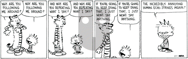 Calvin and Hobbes - Thursday February 1, 2024 Comic Strip