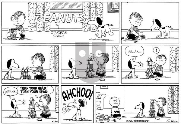 Peanuts on Sunday May 26, 1957 Comic Strip