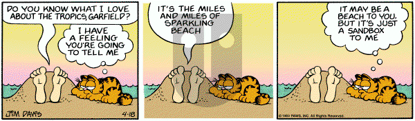 Garfield on Monday April 18, 1983 Comic Strip