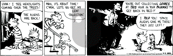Calvin and Hobbes - Thursday October 19, 1995 Comic Strip