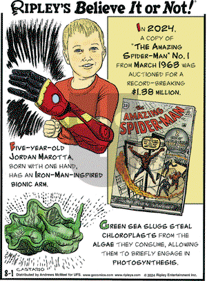 Ripley's Believe It or Not - Thursday August 1, 2024 Comic Strip