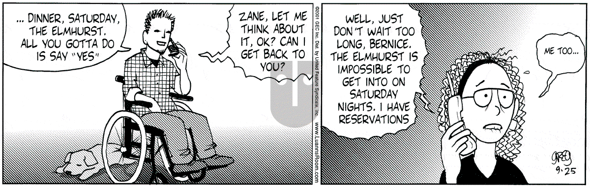 Luann - Tuesday September 25, 2001 Comic Strip