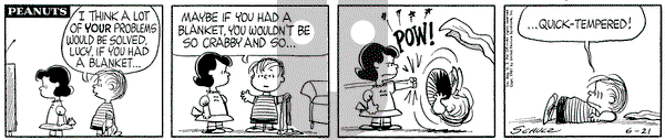 Peanuts on Wednesday June 21, 1961 Comic Strip