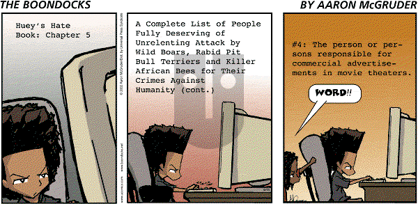 The Boondocks - Sunday September 15, 2002 Comic Strip