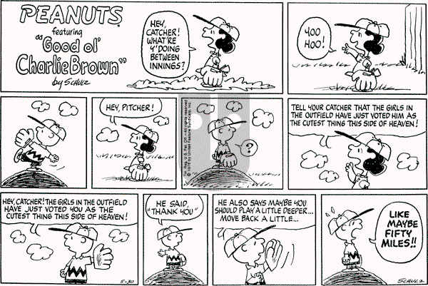 Peanuts - Sunday May 30, 1976 Comic Strip