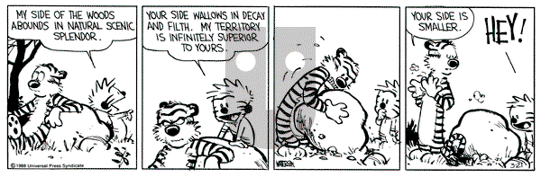 Calvin and Hobbes on Monday March 21, 1988 Comic Strip