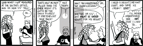 Clear Blue Water on Monday January 14, 2008 Comic Strip