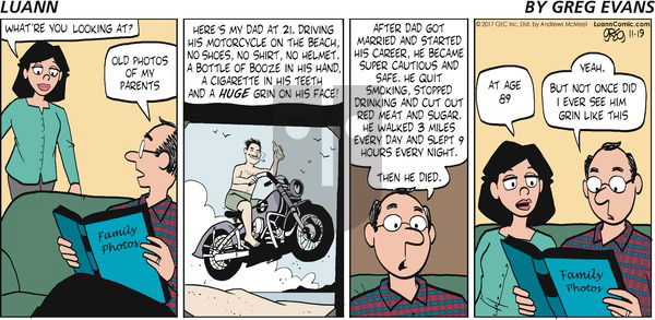 Luann on Sunday November 19, 2017 Comic Strip