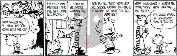 Calvin and Hobbes on Monday September 1, 2014 Comic Strip