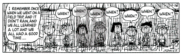 Peanuts on Thursday February 28, 1991 Comic Strip