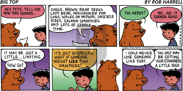 Big Top on Sunday November 10, 2002 Comic Strip