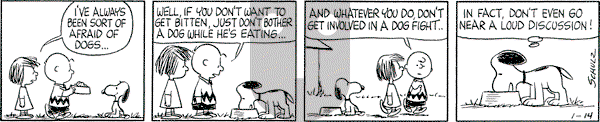 Peanuts - Tuesday January 14, 1964 Comic Strip