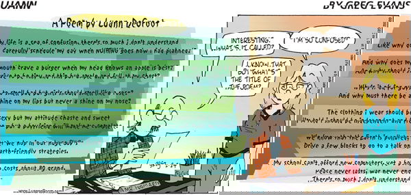 Luann on Sunday February 24, 2002 Comic Strip