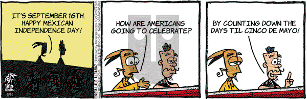 La Cucaracha on Tuesday September 16, 2014 Comic Strip