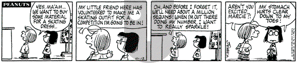 Peanuts on Tuesday November 12, 1974 Comic Strip