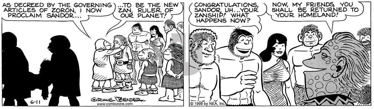 Alley Oop - Thursday June 11, 1998 Comic Strip