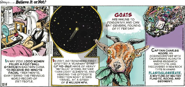 Ripley's Believe It or Not - Sunday December 5, 2021 Comic Strip