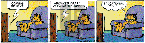 Garfield on Saturday June 10, 1995 Comic Strip