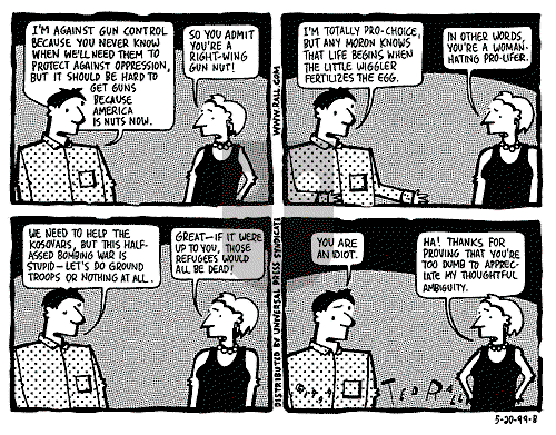 Ted Rall on Saturday May 22, 1999 Comic Strip