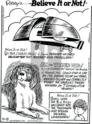 Ripley's Believe It or Not on Wednesday May 19, 1999 Comic Strip