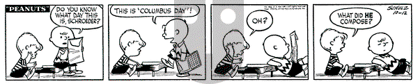 Peanuts on Monday October 12, 1953 Comic Strip