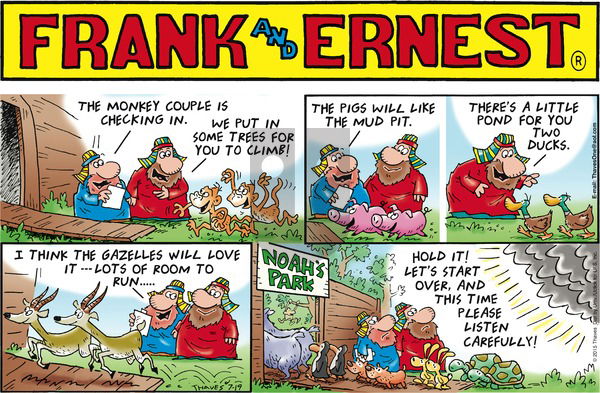Frank and Ernest on Sunday July 19, 2015 Comic Strip