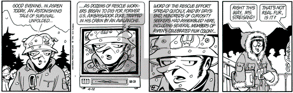 Doonesbury on Monday April 12, 1993 Comic Strip