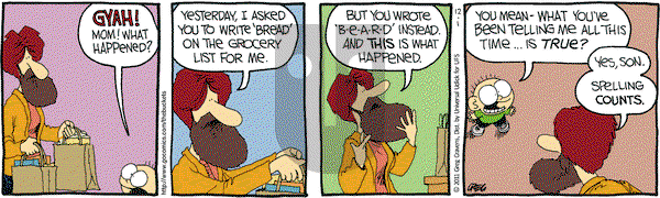 The Buckets on Thursday December 1, 2011 Comic Strip