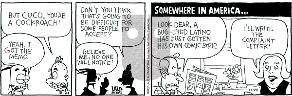 La Cucaracha on Thursday November 28, 2002 Comic Strip